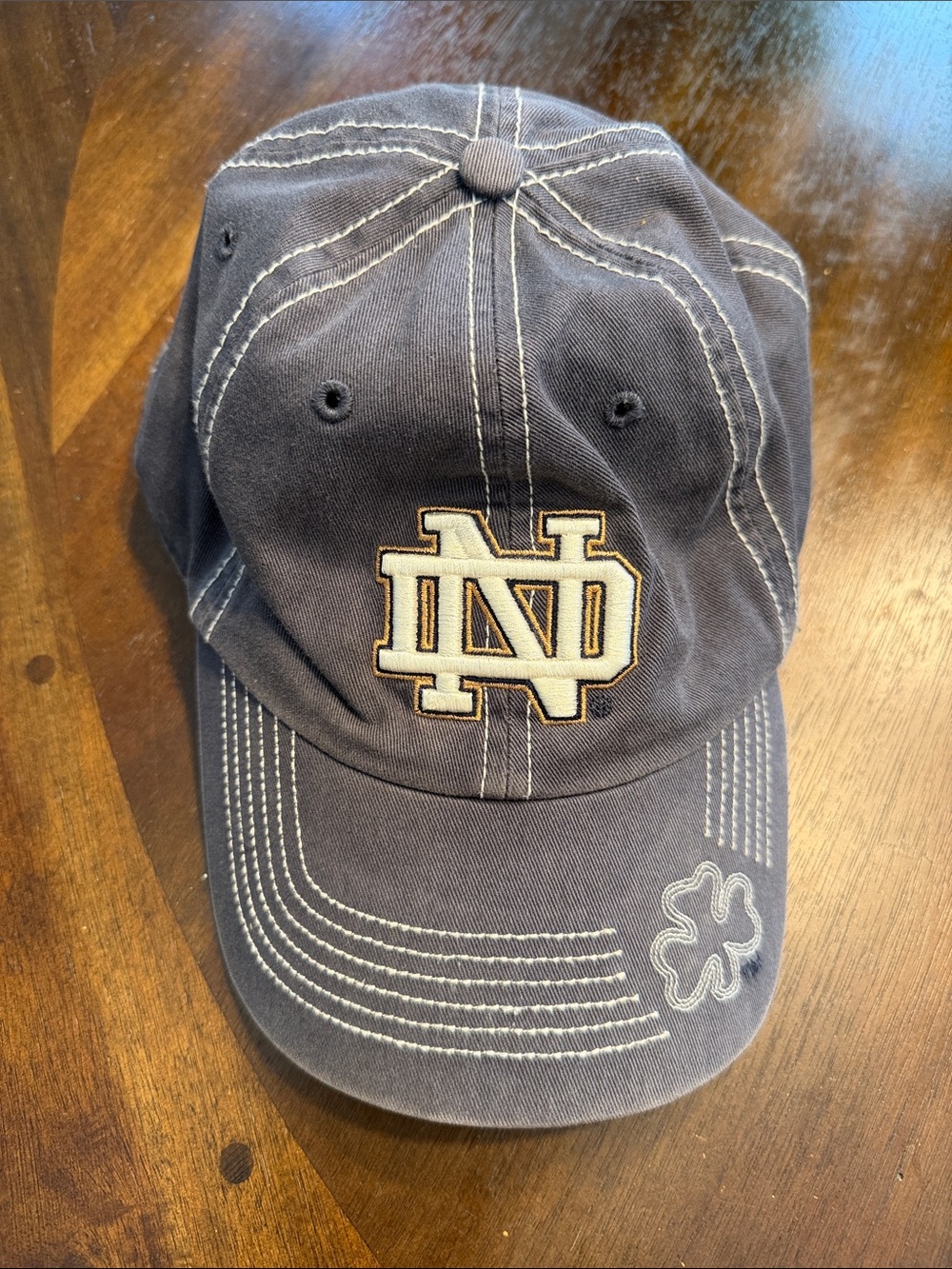 Navy Baseball Cap with Embroidered ND Logo